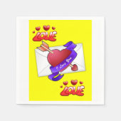 Valentinstag Zeitung Napkins Serviette (Vorderseite)