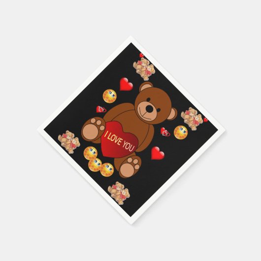 Valentinstag Zeitung Napkins Serviette (Ecke)