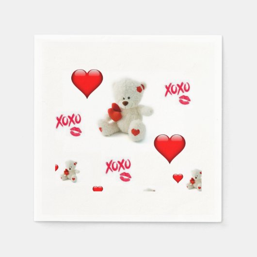 Valentinstag Zeitung Napkins Serviette (Vorderseite)