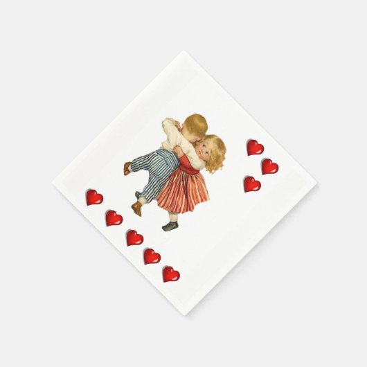 Valentinstag Zeitung Napkins Serviette (Ecke)