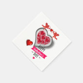 Valentinstag Zeitung Napkins Serviette (Ecke)