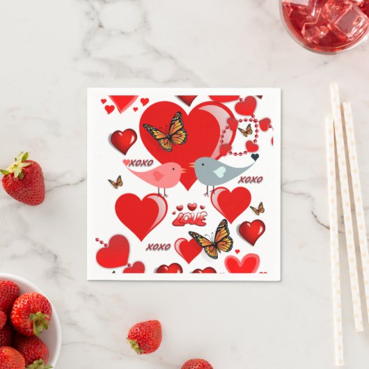 Valentinstag Zeitung Napkins Serviette (Beispiel)