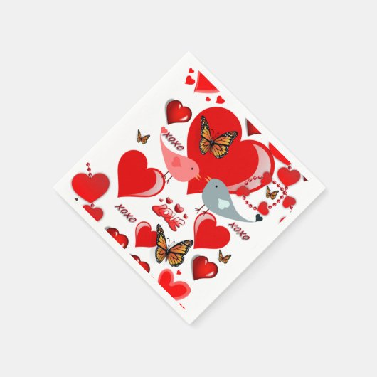 Valentinstag Zeitung Napkins Serviette (Ecke)