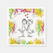 Valentinstag Zeitung Napkins Serviette (Vorderseite)