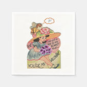 Valentinstag Zeitung Napkins Serviette (Vorderseite)