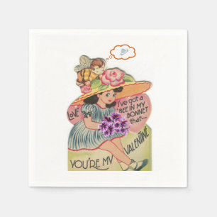 Valentinstag Zeitung Napkins Serviette