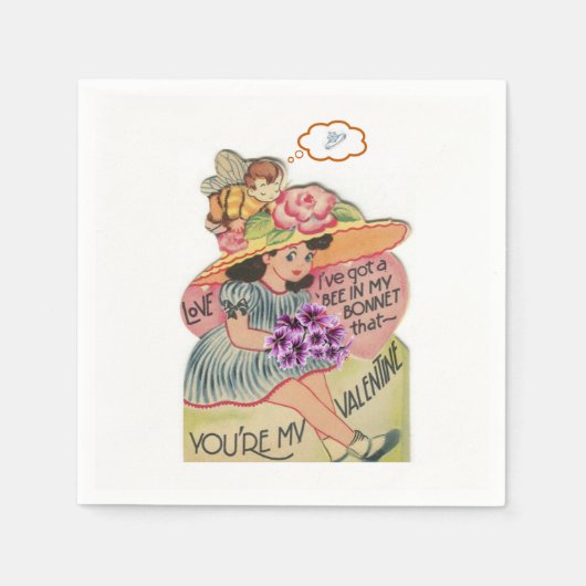 Valentinstag Zeitung Napkins Serviette (Vorderseite)