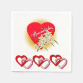 Valentinstag Zeitung Napkins Serviette (Vorderseite)