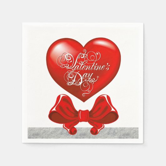 Valentinstag Zeitung Napkins Serviette (Vorderseite)