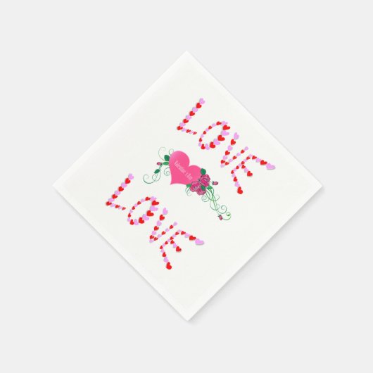Valentinstag Zeitung Napkins Serviette (Ecke)