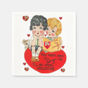 Valentinstag Zeitung Napkins Serviette