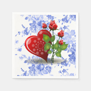 Valentinstag Zeitung Napkins Serviette
