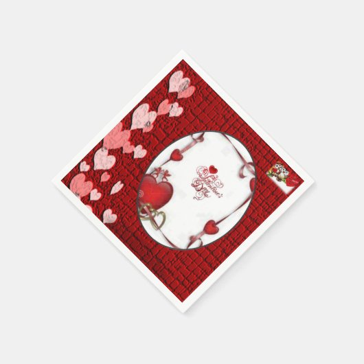 Valentinstag Zeitung Napkins Serviette (Ecke)