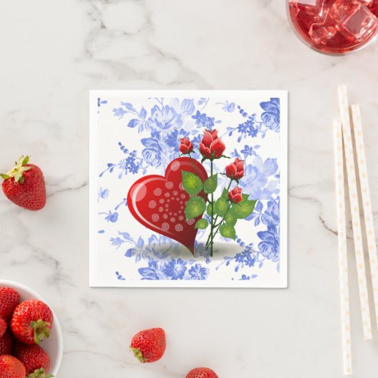 Valentinstag Zeitung Napkins Serviette (Beispiel)