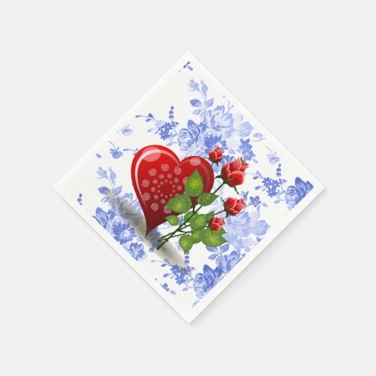 Valentinstag Zeitung Napkins Serviette (Ecke)