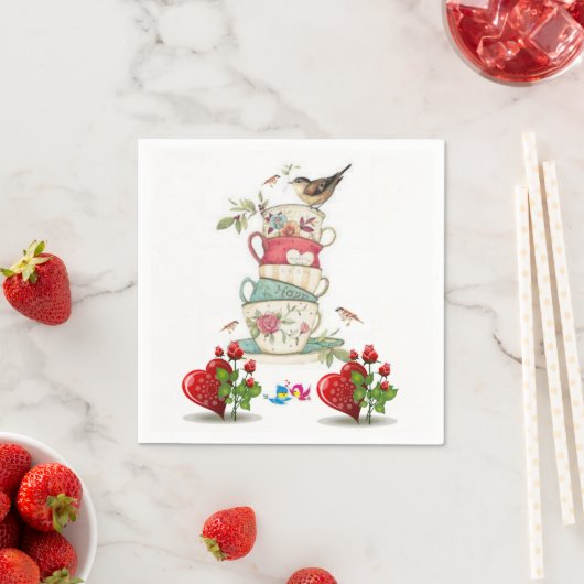 Valentinstag Zeitung Napkins Serviette (Beispiel)