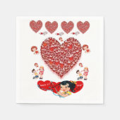 Valentinstag Zeitung Napkins Serviette (Vorderseite)