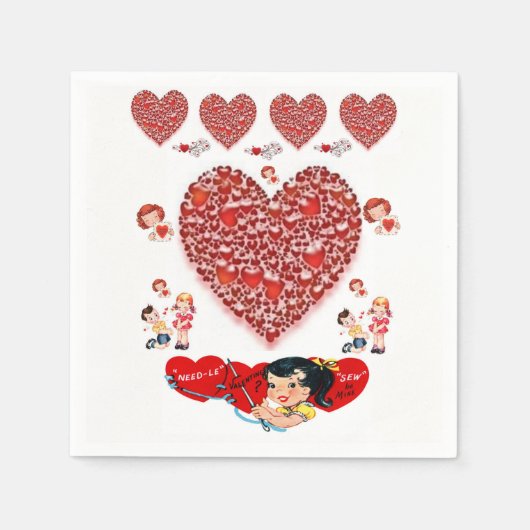 Valentinstag Zeitung Napkins Serviette (Vorderseite)