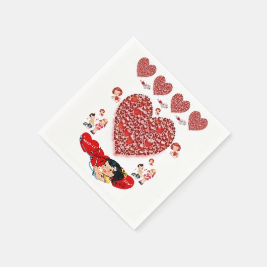 Valentinstag Zeitung Napkins Serviette (Ecke)