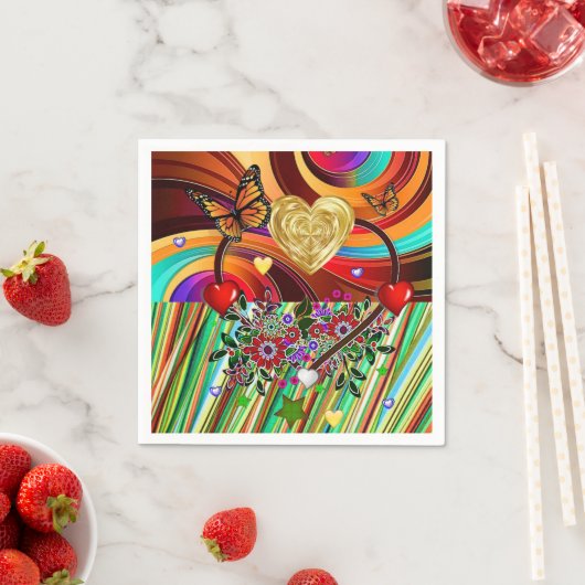 Valentinstag Zeitung Napkins Serviette (Beispiel)