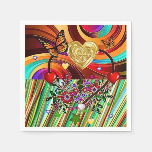 Valentinstag Zeitung Napkins Serviette (Vorderseite)