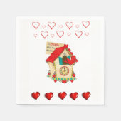 Valentinstag Zeitung Napkins Serviette (Vorderseite)