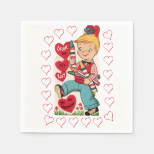 Valentinstag Zeitung Napkins Serviette