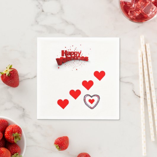 Valentinstag Zeitung Napkins Serviette (Beispiel)