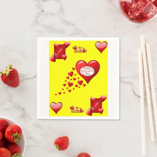 Valentinstag Zeitung Napkins Serviette (Beispiel)