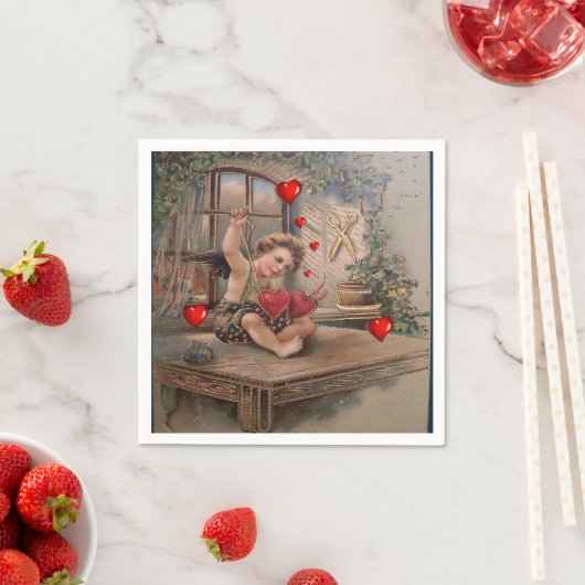 Valentinstag Zeitung Napkins, Vintag Serviette (Beispiel)