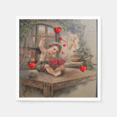 Valentinstag Zeitung Napkins, Vintag Serviette (Vorderseite)