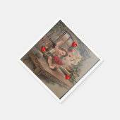 Valentinstag Zeitung Napkins, Vintag Serviette (Ecke)