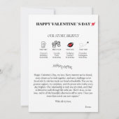 Valentinstag Zeitung Zeitleiste Unsere Liebe Einladung (Rückseite)