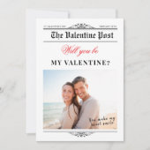Valentinstag Zeitung Zeitleiste Unsere Liebe Einladung (Vorderseite)
