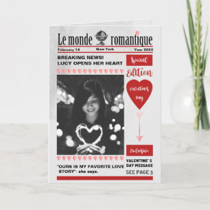 Valentinstag-Zeitungscover Feiertagskarte