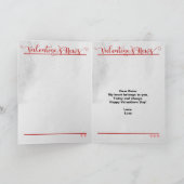 Valentinstag-Zeitungscover Feiertagskarte (Innenseite)