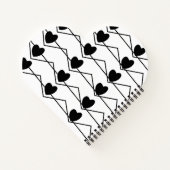 Valentinstag Zickzack Stripe-Herz-Muster Notizblock (Rückseite)