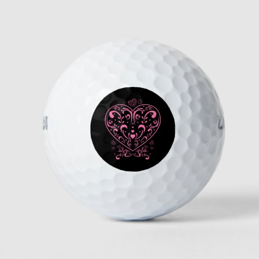Valentinstag Zierheft Golfball (Vorderseite)