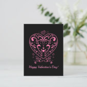 Valentinstag Ziertrappe Postkarte (Stehend Vorderseite)