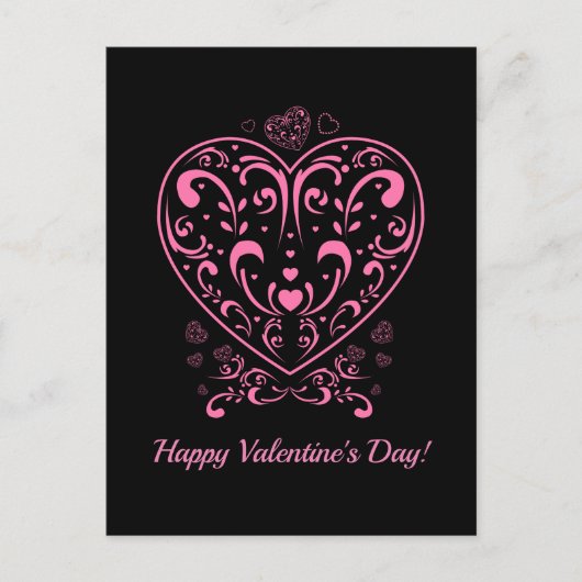 Valentinstag Ziertrappe Postkarte (Vorderseite)