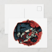 Valentinstag Zombies Liebe Postkarte (Vorne/Hinten)