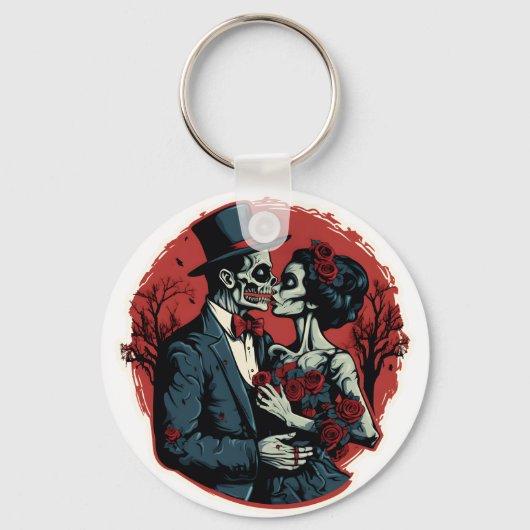 Valentinstag Zombies Liebe Schlüsselanhänger (Vorderseite)
