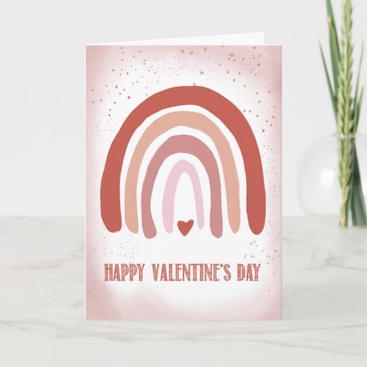 Valentinstag zu Liebe Handgestrichen Weichrot Karte (Vorderseite)