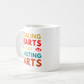 Valentinstag zum Stehlen von Herz und Furz Kaffeetasse (Vorderseite Links)