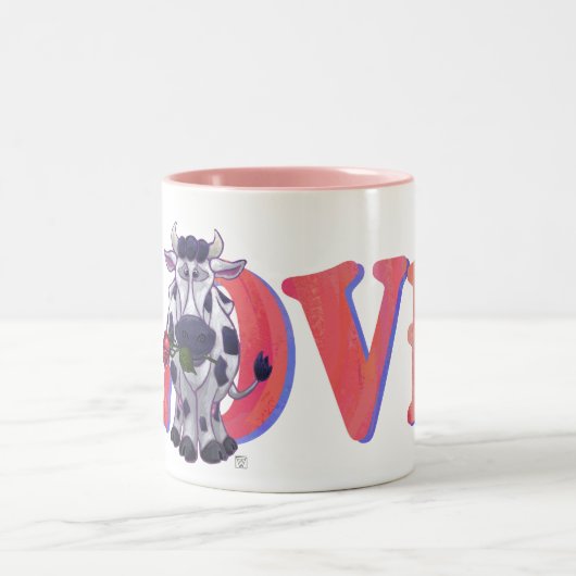 Valentinstag Zweifarbige Tasse (Mittel)