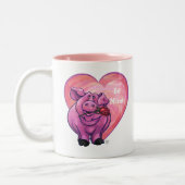 Valentinstag Zweifarbige Tasse (Links)