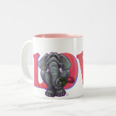 Valentinstag Zweifarbige Tasse (Vorderseite Links)