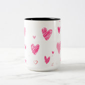 Valentinstag Zweifarbige Tasse (Mittel)