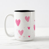 Valentinstag Zweifarbige Tasse (Links)