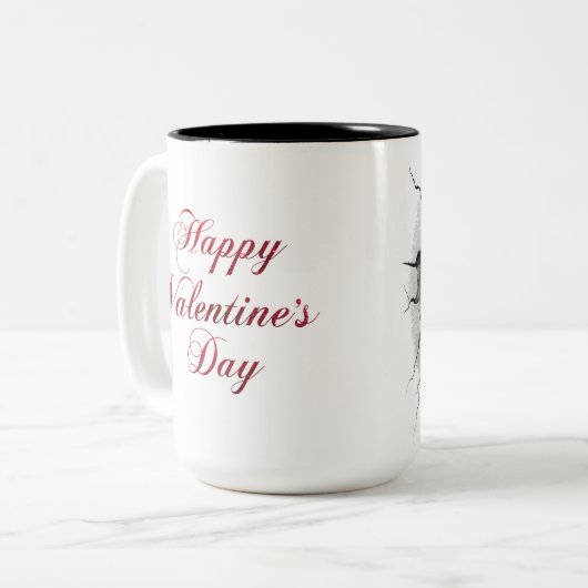 Valentinstag Zweifarbige Tasse (Vorderseite Links)